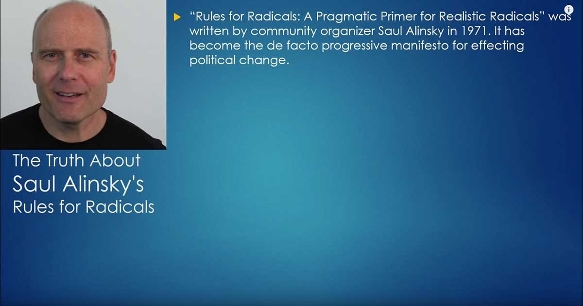 The Truth About Saul Alinsky's Rules For Radicals - Stephan Molyneux